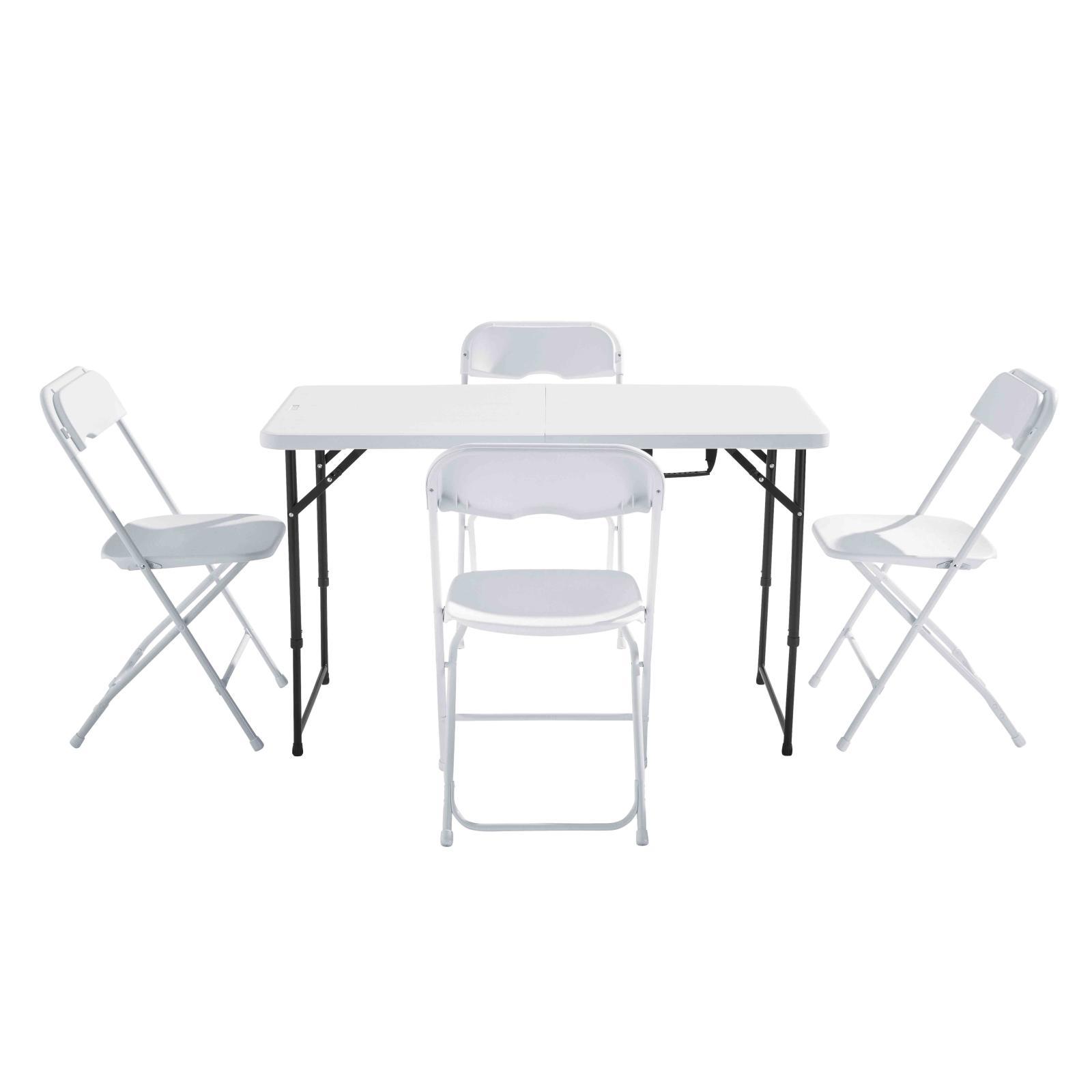 Table et chaises pliantes  4 places 122cm PEHD