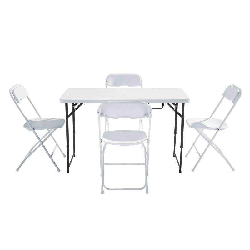 Table et chaises pliantes  4 places 122cm PEHD