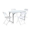 Table et chaises pliantes  4 places 122cm PEHD