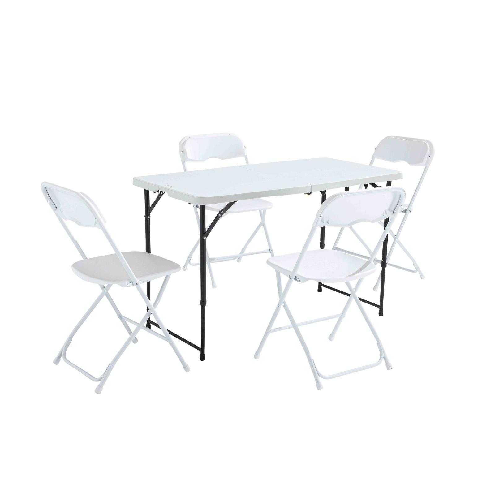 Table et chaises pliantes  4 places 122cm PEHD