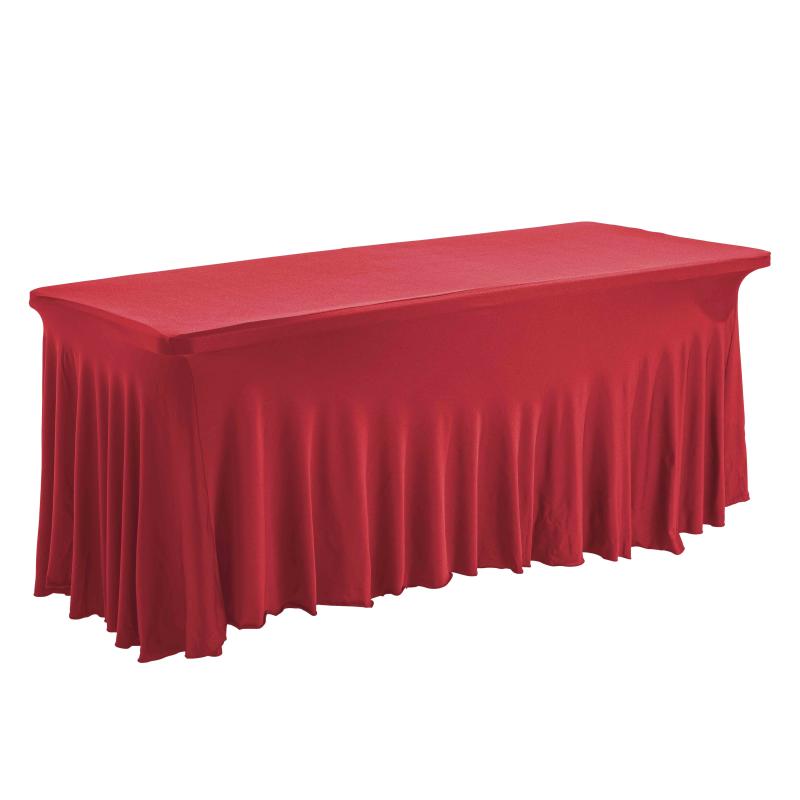 Nappe housse élastique pour table 180cm rouge
