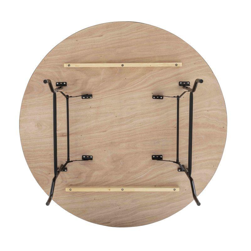 Table pliante ronde en bois 10 places 170cm