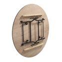 Table pliante ronde en bois 10 places 170cm