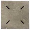 Table carrée (70x70cm) inclinable en HPL