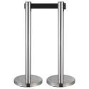 Poteaux de guidage enrouleur chromé