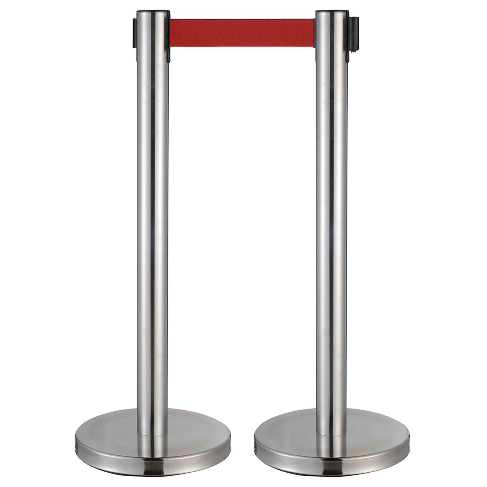 Poteaux de guidage à sangle chromé