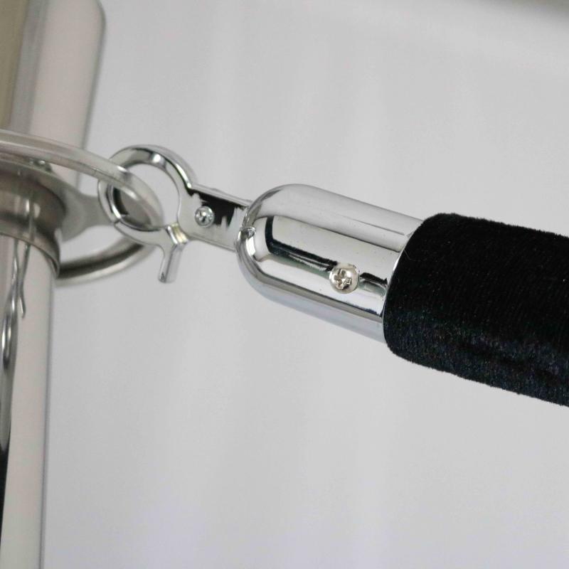 Cordon velours noir pour poteaux de guidage