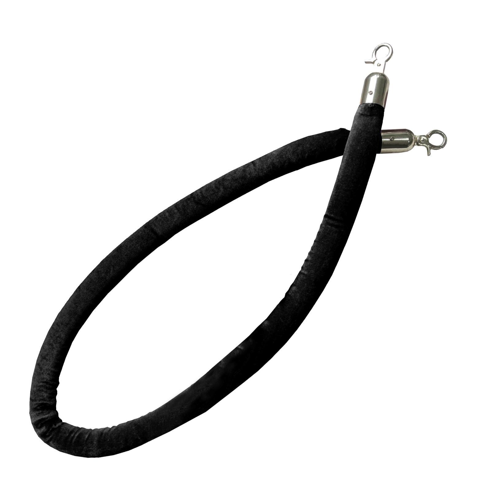 Cordon velours noir pour poteaux de guidage