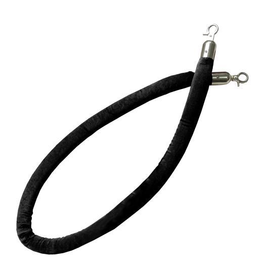 Cordon velours noir pour poteaux de guidage