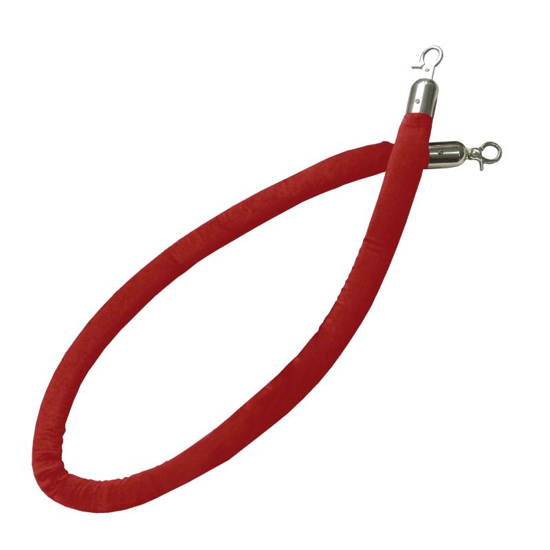 Cordon rouge en velours pour poteaux de guidage