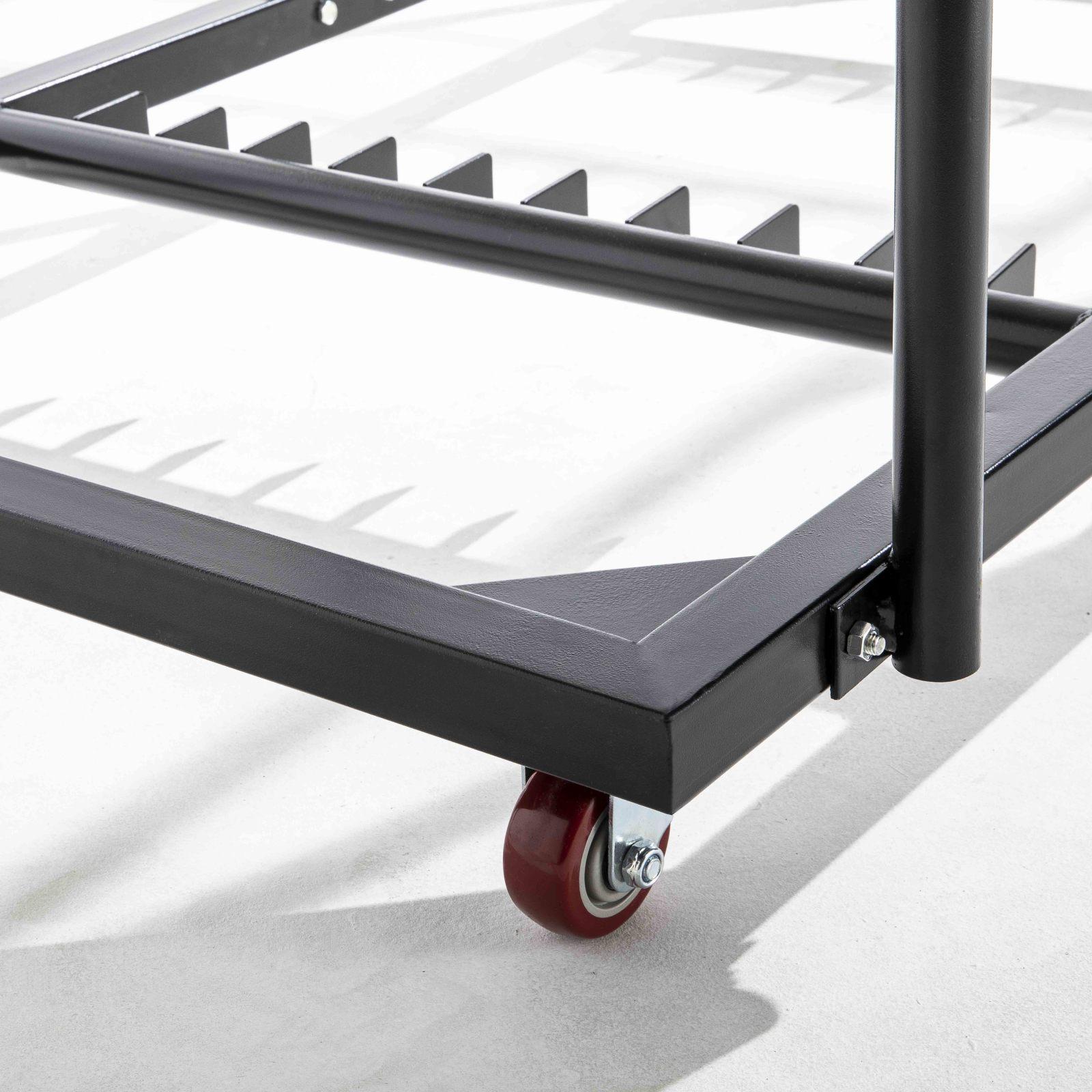 Ensemble 18 tables pliantes en PEHD 180 cm + chariot de transport