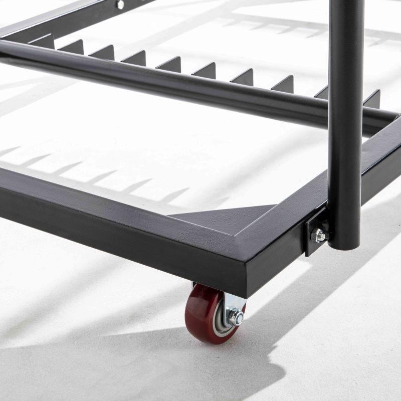 Ensemble 18 tables pliantes en PEHD 180 cm + chariot de transport