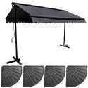 Store double pente 3 x 3 m + 4 dalles lestées