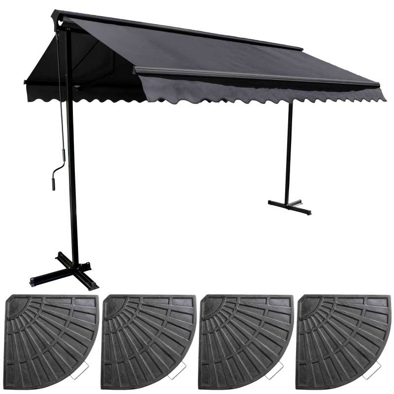 Store double pente 3 x 3 m + 4 dalles lestées