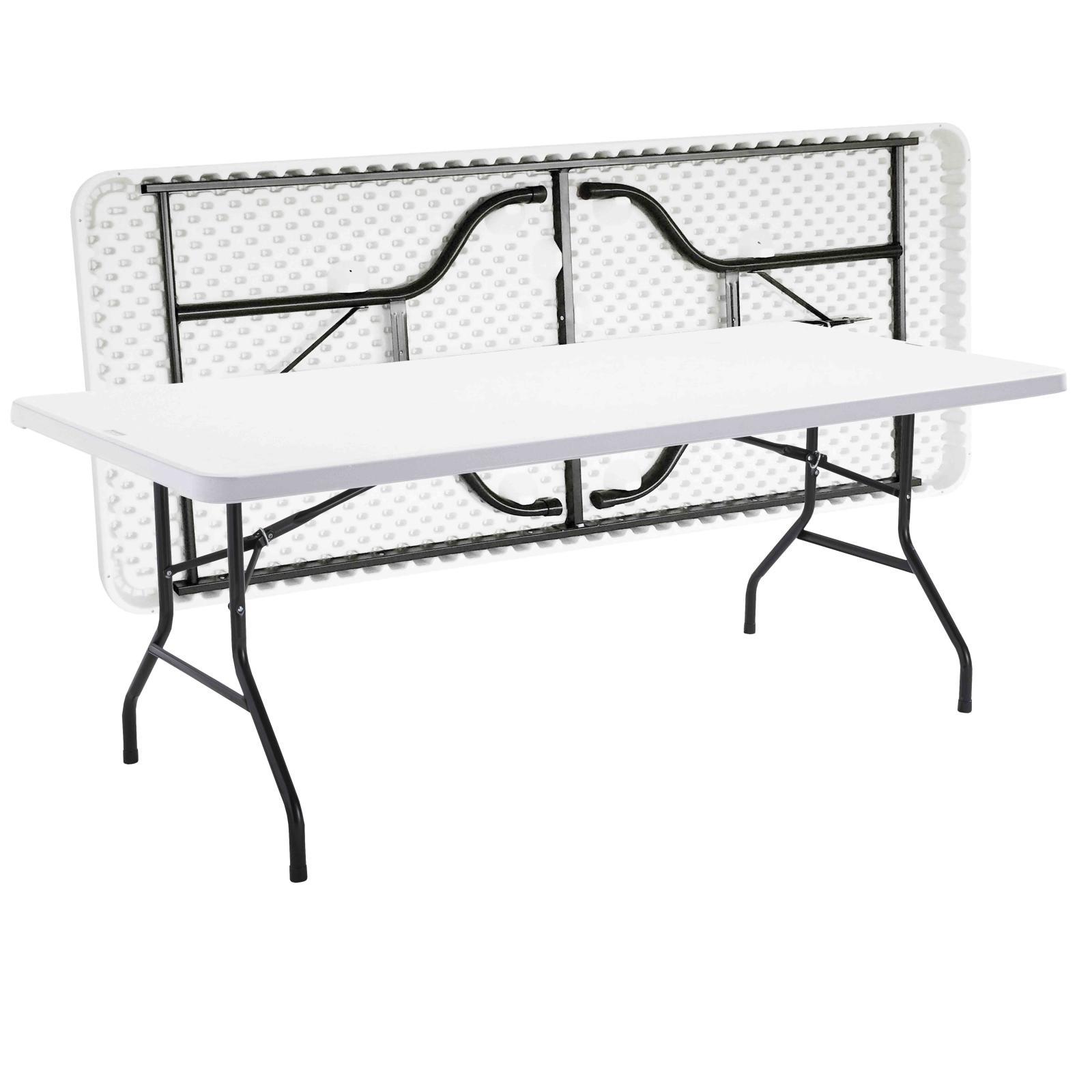 Table monobloc et chaises pliantes 10 places 200cm PEHD