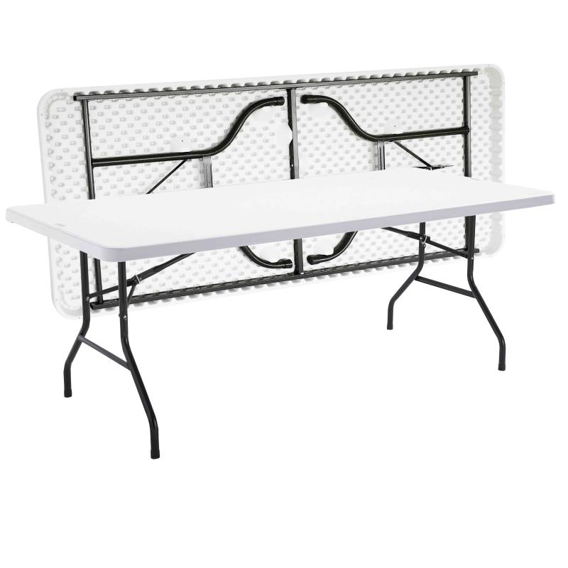 Table monobloc et chaises pliantes 10 places 200cm PEHD