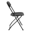 Chaise pliante noire en plastique