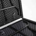 Lot de 5 tables pliantes noires en PEHD 180cm - 8 places