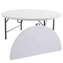 Lot de 10 tables rondes pliantes 180cm - 10 places
