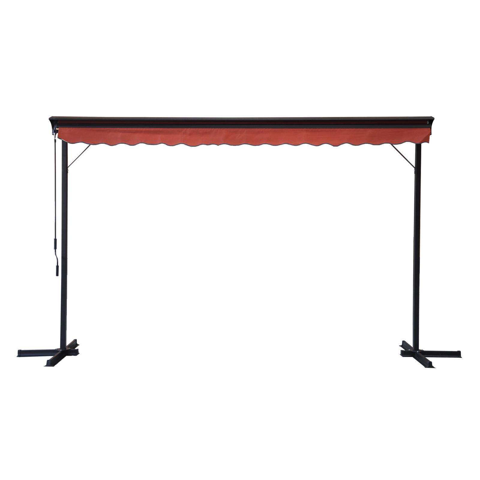 Store double pente en aluminium avec coffre - 3x4m