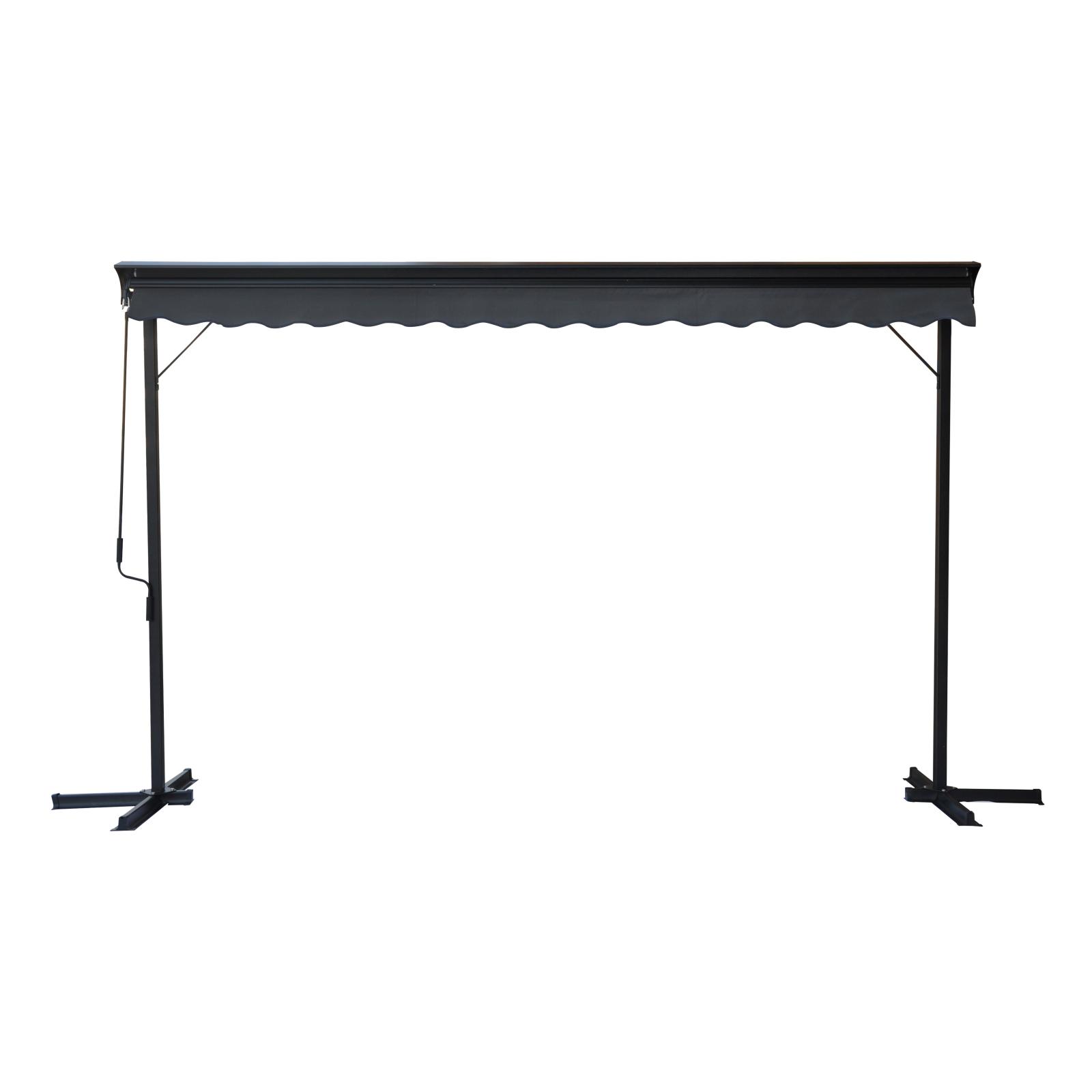 Store double pente en aluminium avec coffre - 3x4m