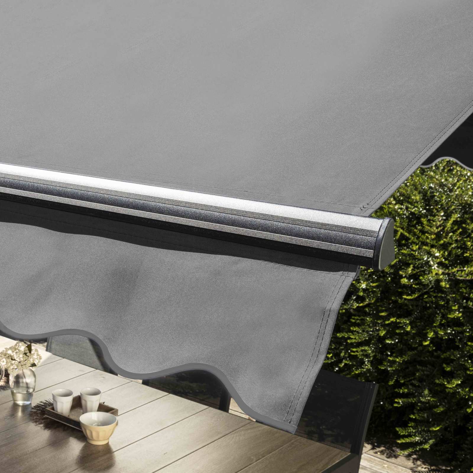 Store double pente en aluminium avec coffre - 3x4m