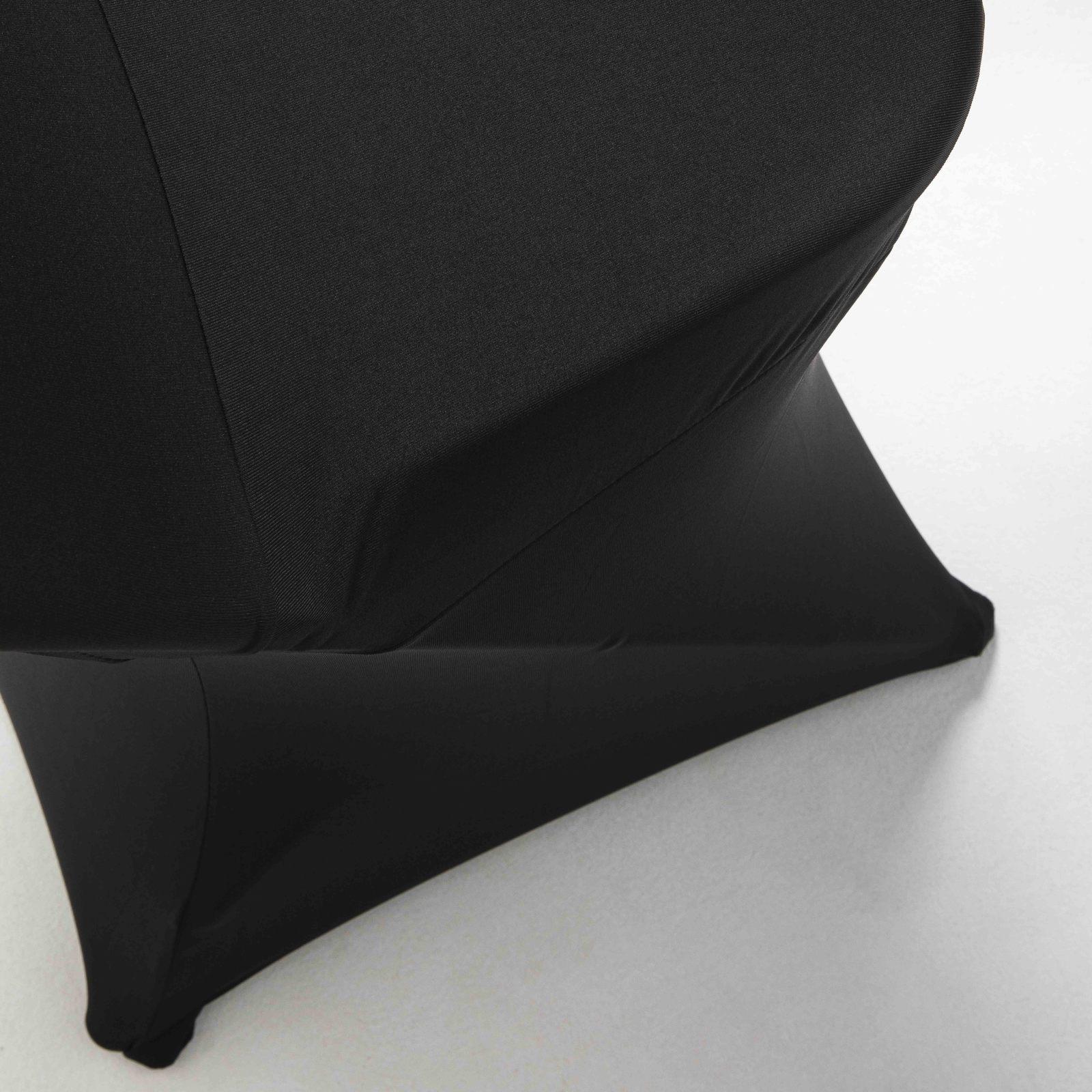 Housse élastique pour chaise pliante noire
