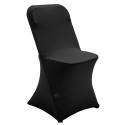 Housse élastique pour chaise pliante noire