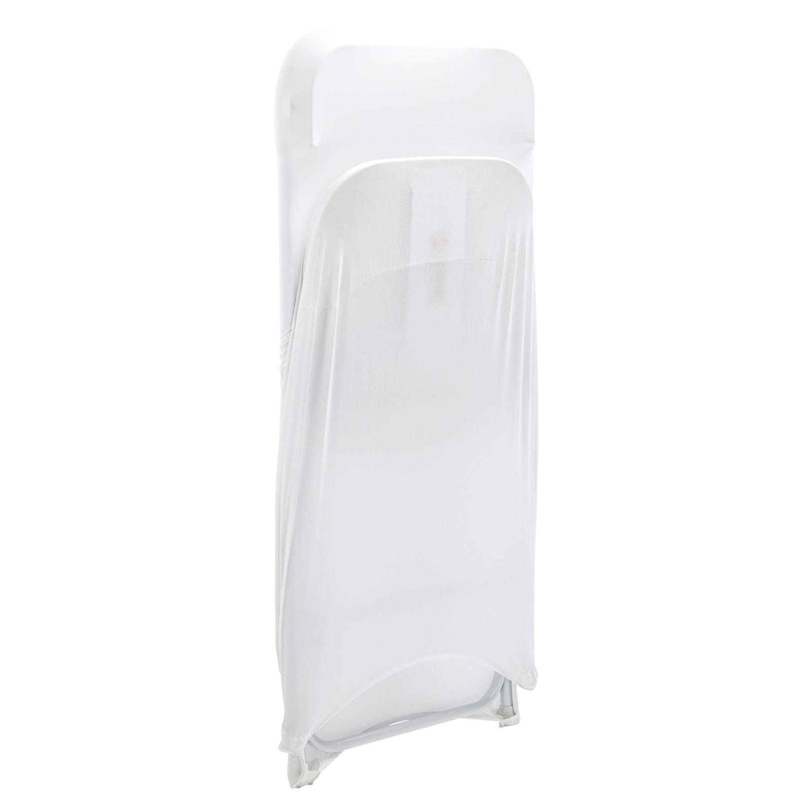 Housse de chaise pliante blanche
