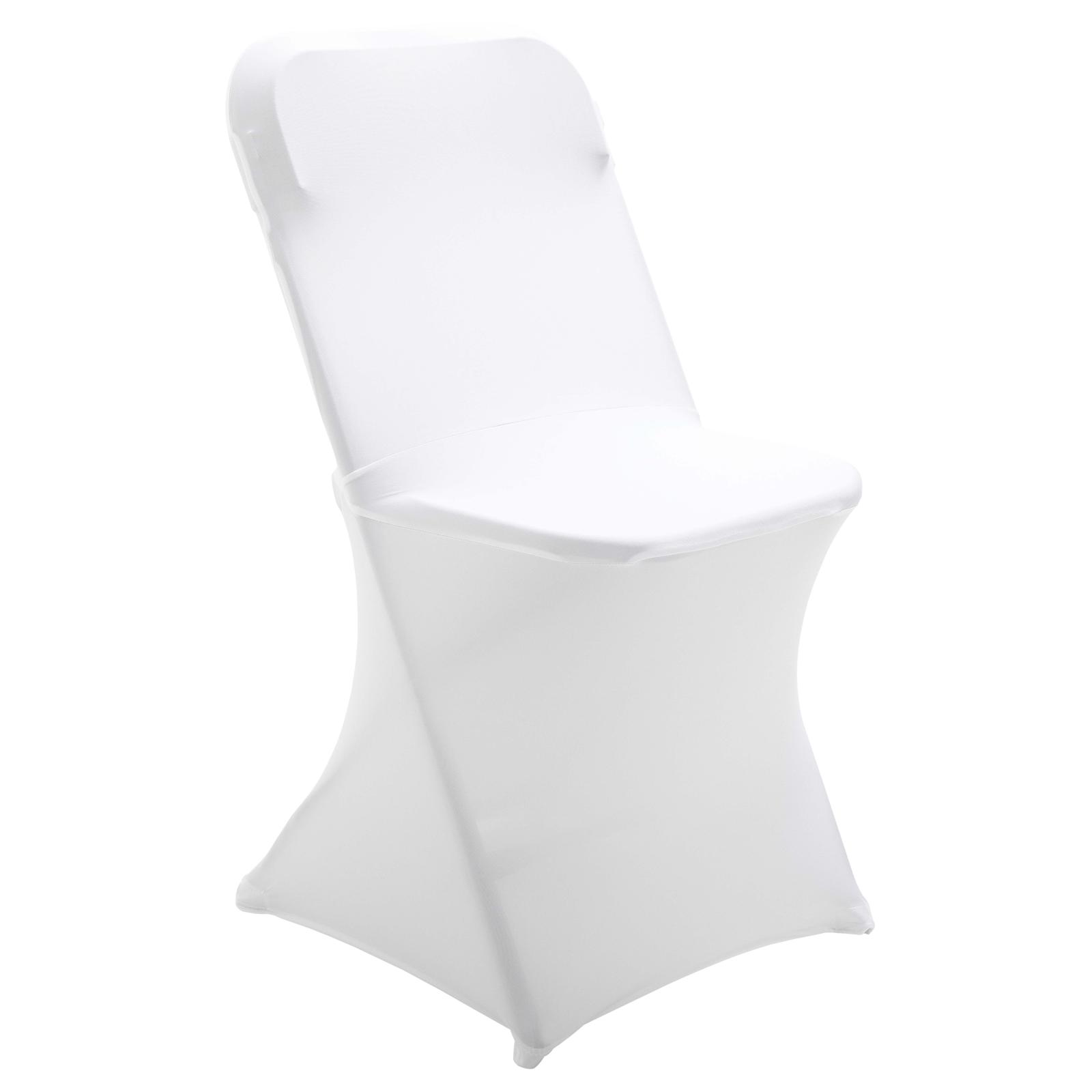 Housse de chaise pliante blanche