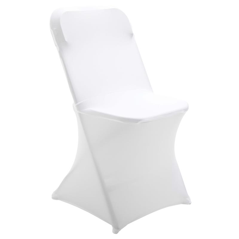 Housse de chaise pliante blanche