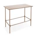 Table haute rectangulaire en métal 120 cm - 6 places