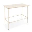 Table haute rectangulaire en métal 120 cm - 6 places