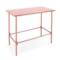 Table haute rectangulaire en métal 120 cm - 6 places