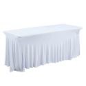 Table pliante en PEHD 180 cm 8 places + nappe blanche