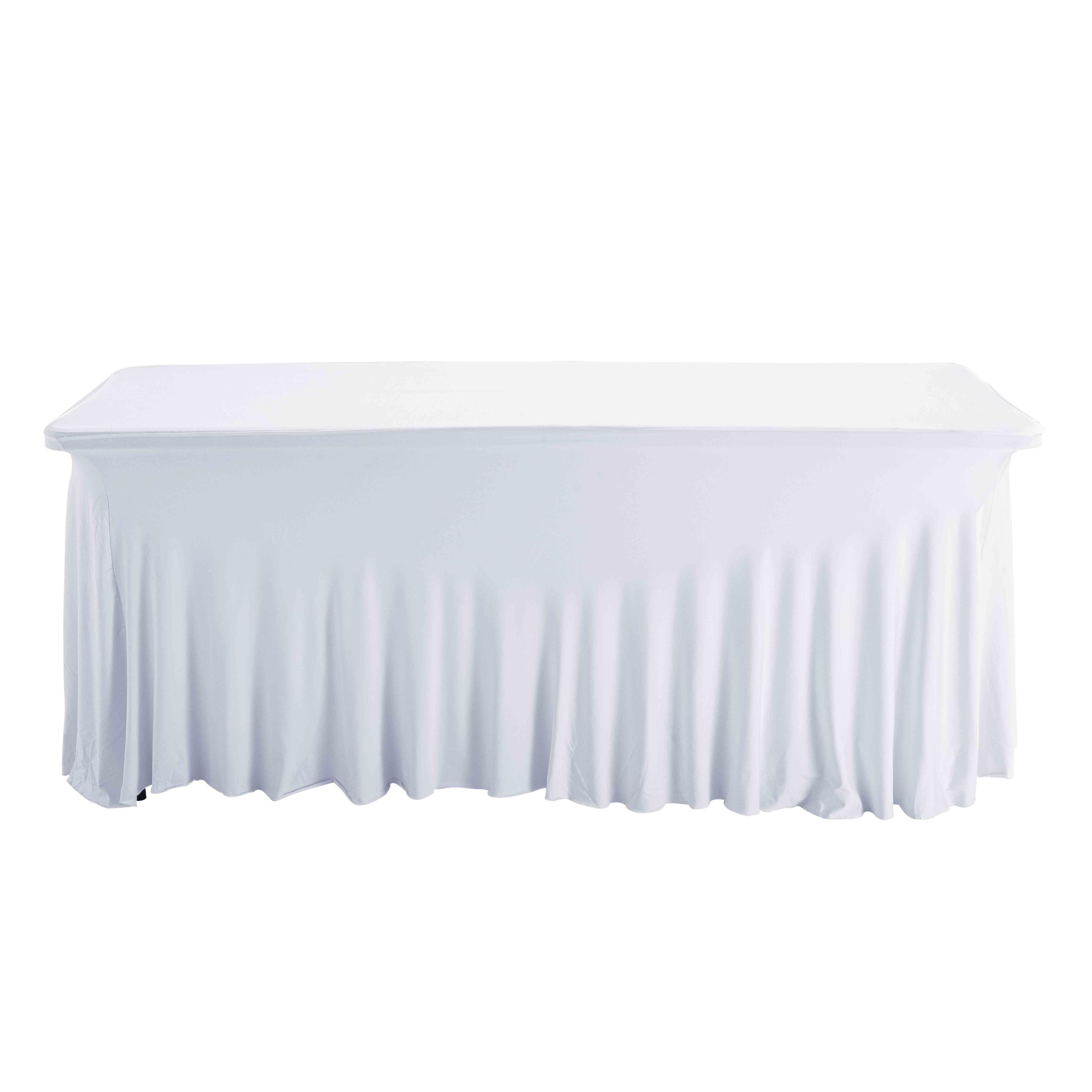 Table polyéthylène pliante 180 cm Blanc et marron - Abri Services