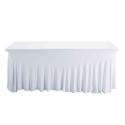 Table pliante en PEHD 180 cm 8 places + nappe blanche