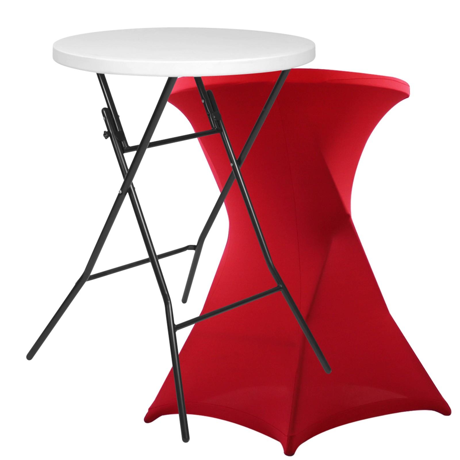Mange-debout pliable et housse rouge Mange-debout pliable et housse rouge