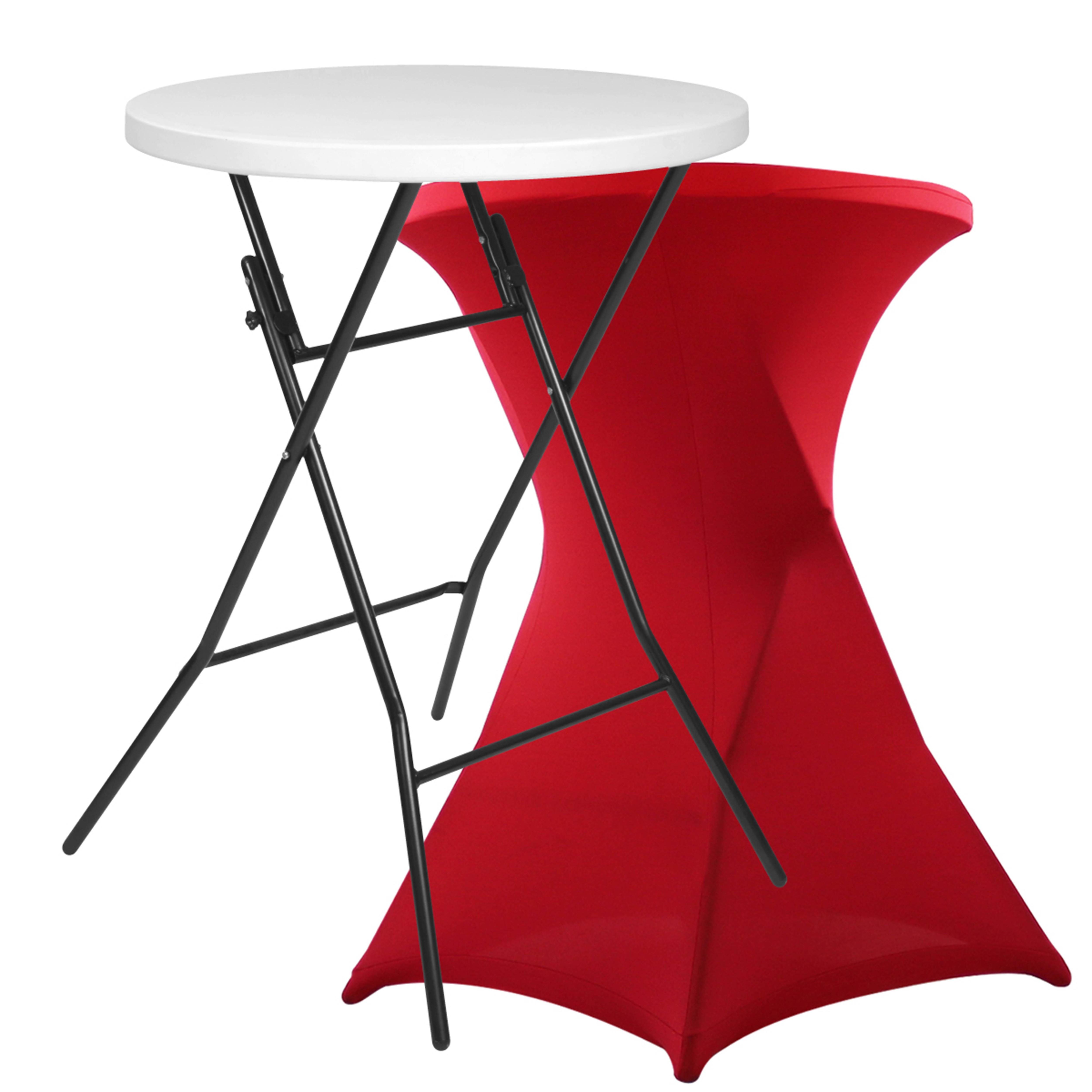 Mange debout pliant 80x110 cm et housse élastique rouge - Plastique