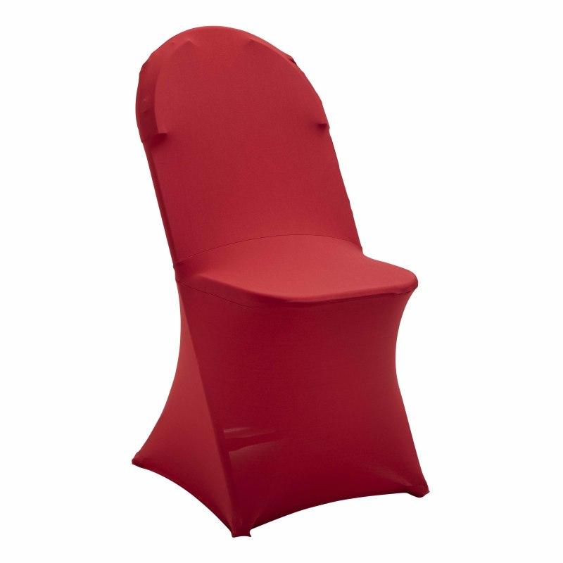 Chaise pliante et housse de chaise rouge 