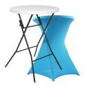Mange-debout pliable et housse de mange debout turquoise