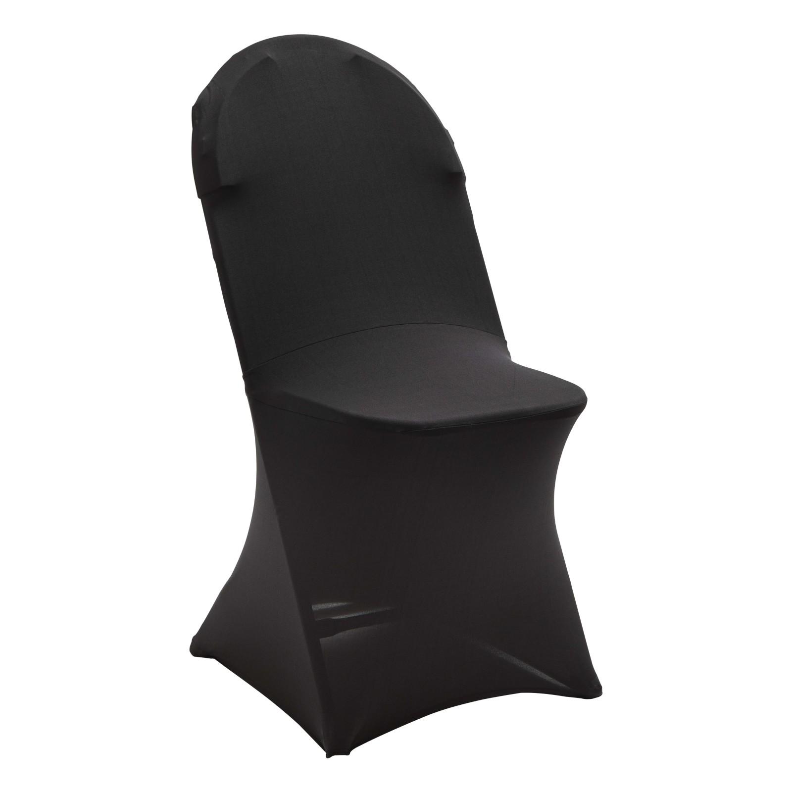Chaise pliante et housse de chaise noire 