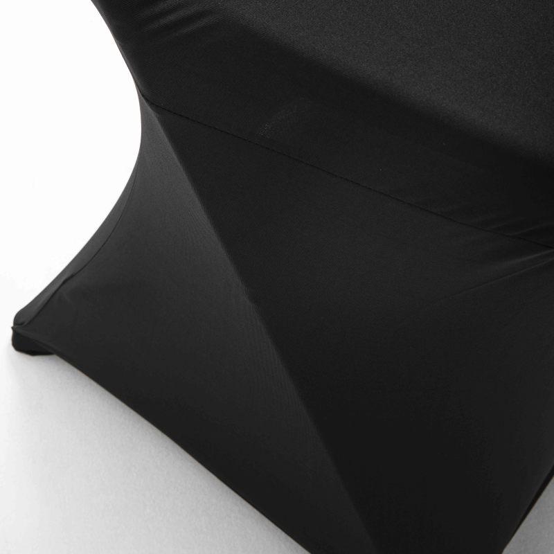 Chaise pliante et housse de chaise noire 