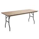 Table pliante en bois 180 cm - Lot de 10