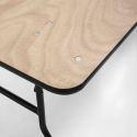 Table pliante en bois 180 cm - Lot de 10