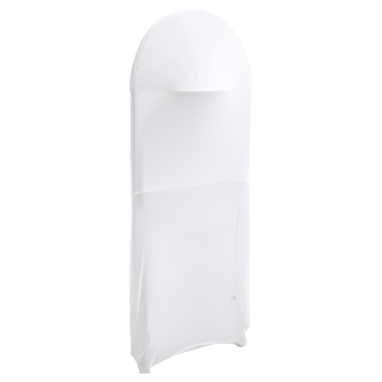 Chaise pliante et housse de chaise blanche