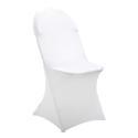 Chaise pliante et housse de chaise blanche