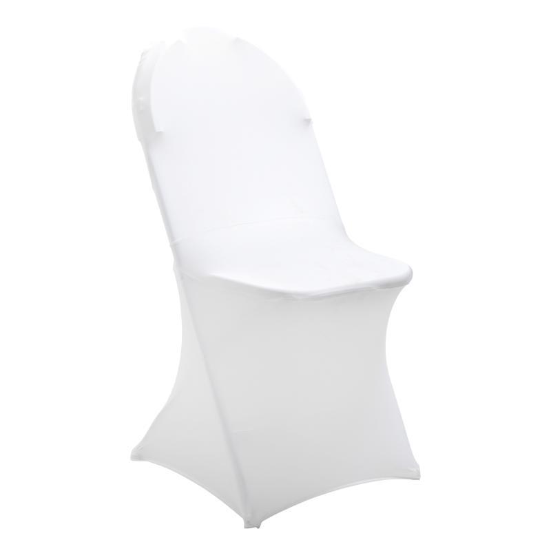 Chaise pliante et housse de chaise blanche