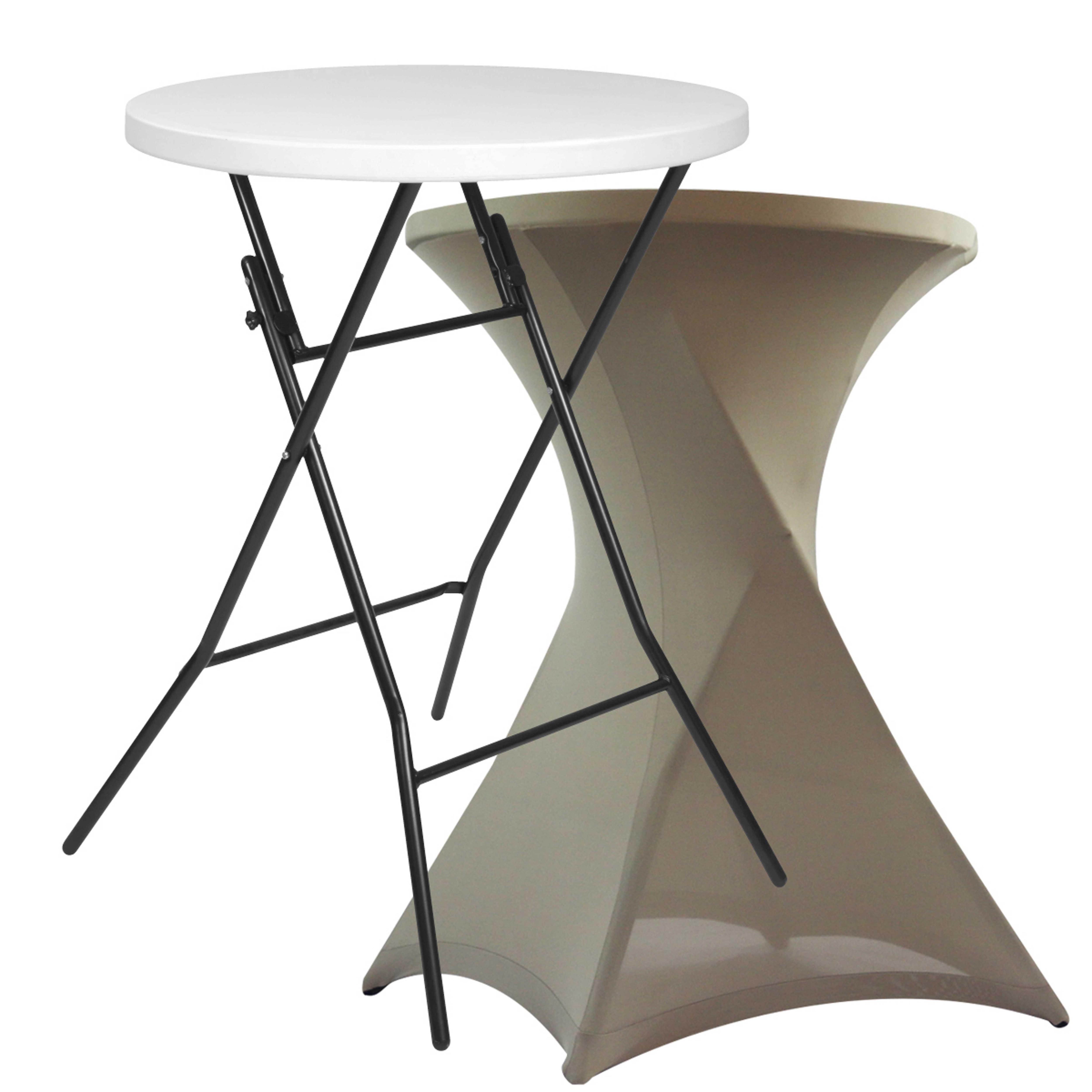 Mange debout pliant 80x110 et housse élastique taupe - Plastique