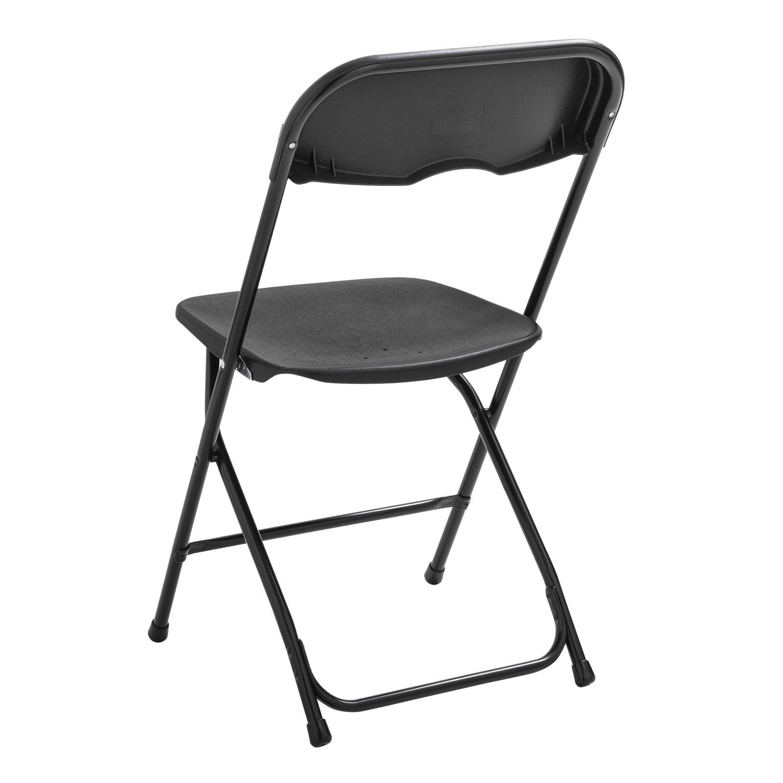 Lot de 6 chaises pliantes noires de réception